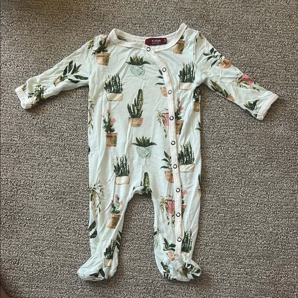 Milk barn Plant Print Kids One Piece